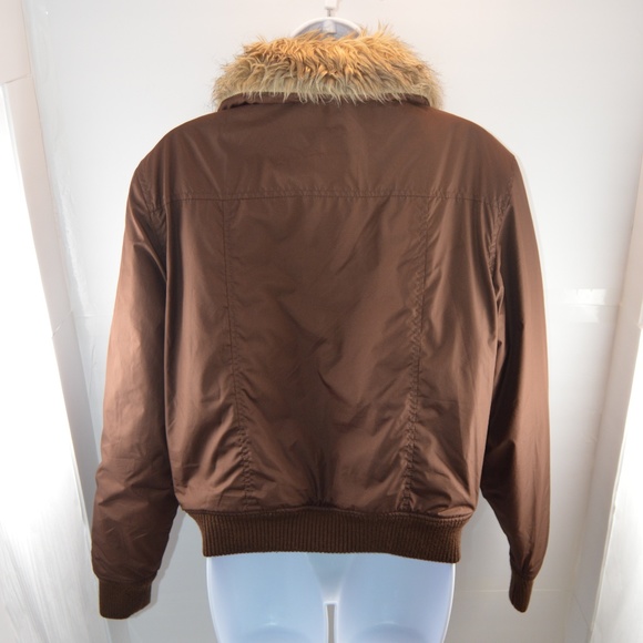 Freezin' Point Brown Puffer Coat w/ Fur Collar - Picture 4 of 7